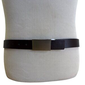 Calvin Klein Mens Reversible Leather Belt With Brushed Silver Buckle Size 41